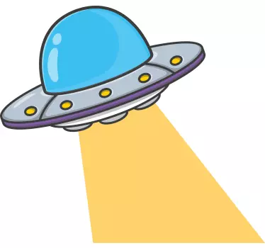 UFO hoofdeind Muursticker ruimte - TenStickers