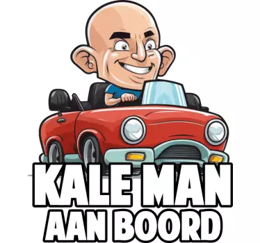 Kale man aan boord Auto sticker - TenStickers