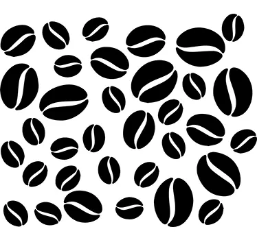 Muursticker keuken koffiebonen - TenStickers
