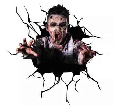 Autoangst 3d sticker zombie - TenStickers