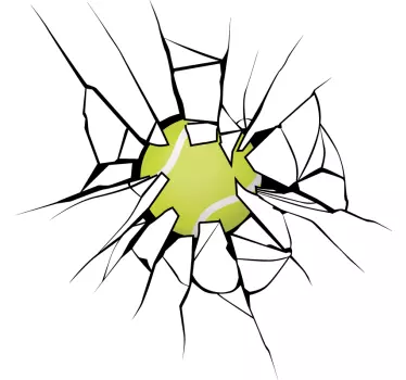 gebroken glas 3d autosticker - TenStickers