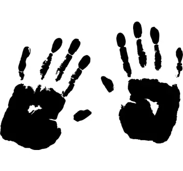 rode handafdrukken Halloween sticker - TenStickers