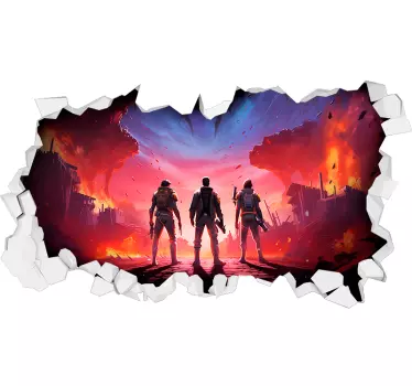 3D muursticker met personages soldaten - TenStickers