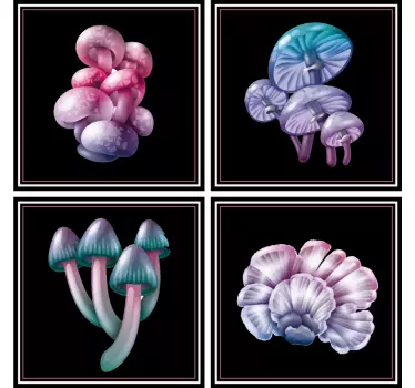Magische paddenstoelen Tegelsticker - TenStickers