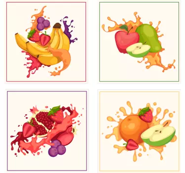 Tegelstickers keuken fruit collage - TenStickers