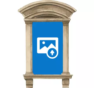 Klassieke raam aquarelafwerking 3d muursticker - TenStickers