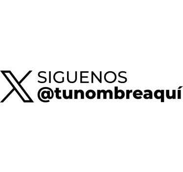 X twitter symbool naam etalage sticker - TenStickers