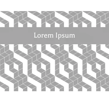 Kantoor sticker geometrisch patroon en naam - TenStickers