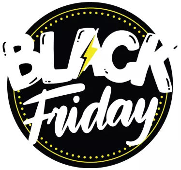 Ronde stedelijke ontwerp black friday sticker etalage - TenStickers