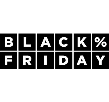 Uitgesneden zwarte black friday sticker etalage - TenStickers