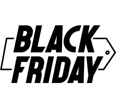 Black friday sticker etalage vette tekst - TenStickers