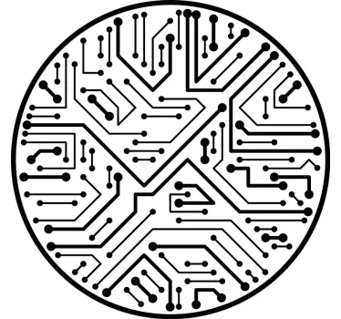 Chipcircuit Internet muursticker - TenStickers