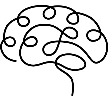 Het brein Decoratie sticker gezondheid - TenStickers