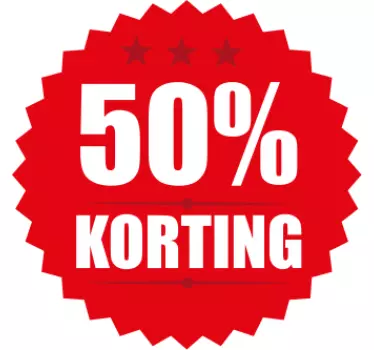 Rode korting raam sticker - TenStickers