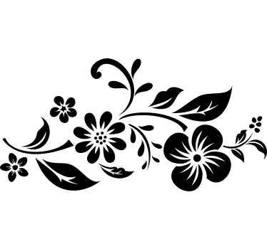 Raamsticker transparante bloemen - TenStickers
