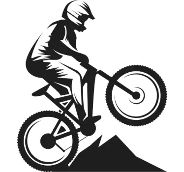 Mountain bike Muursticker tienerkamer - TenStickers