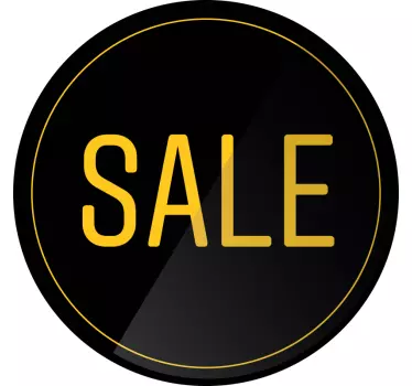 Promotie van cirkelvormige vormen korting sticker - TenStickers