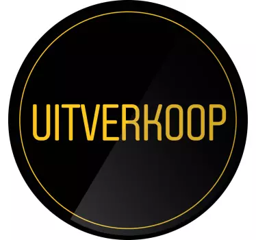 Uitverkoop cirkelvormige Zwart Gele Sticker - TenStickers