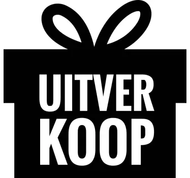 Geschenkdoos Uitverkoop Sticker Zwart Wit - TenStickers