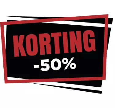 Moderne Uitverkoop Rood Zwarte sticker - TenStickers