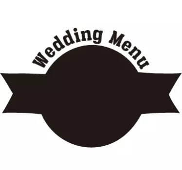 Krijtbord sticker bruiloft menu kaart - TenStickers