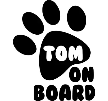Poot hond naam Stickers laten maken - TenStickers