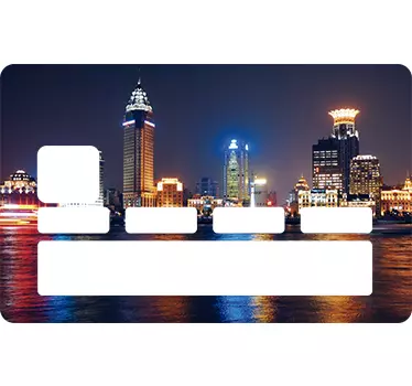 Pinpas stickers skyline stad - TenStickers
