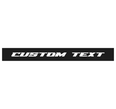 Gepersonaliseerde auto sticker zonneklep op maat gepersonaliseerd - TenStickers