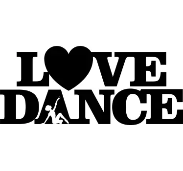 Ik hou van dansen Auto sticker - TenStickers