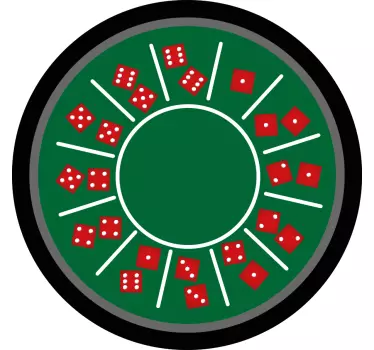 Tijd met dobbelstenen klok sticker - TenStickers