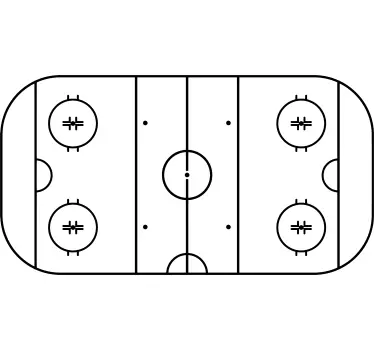 Hockey veld Muursticker sport - TenStickers