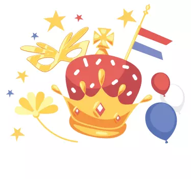 Koningsdag Feestdagen sticker - TenStickers