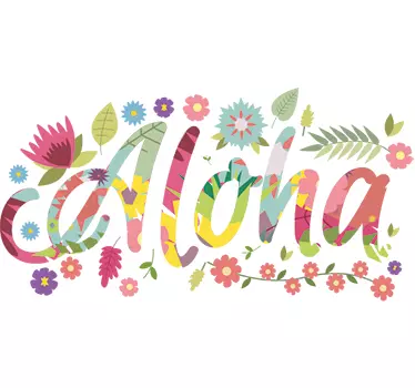 Aloha Hawaii Muursticker - TenStickers
