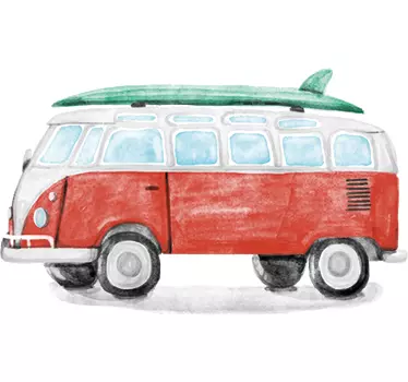 branding van aquarel muursticker - TenStickers