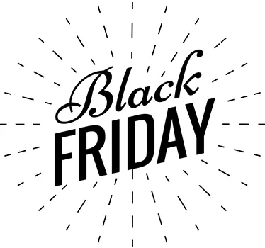 Black Friday sticker etalage met strepen - TenStickers