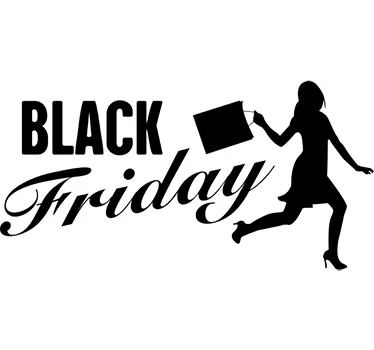 Black Friday sticker etalage Shopper - TenStickers