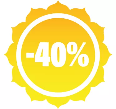 Korting zomerzon sticker aanbiedingen - TenStickers