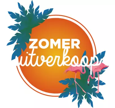 Tropische zomeruitverkoop sticker korting - TenStickers