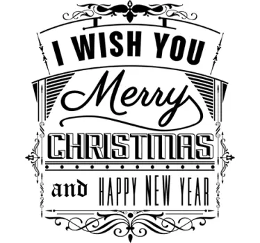 Muursticker Retro Merry Christmas - TenStickers