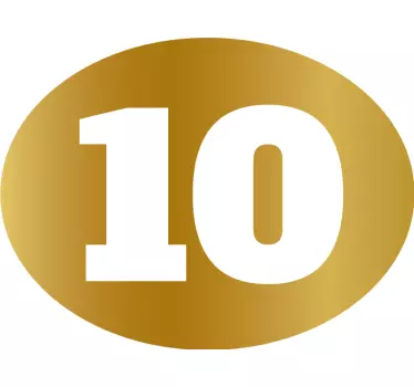 Autosticker gouden cijfers - TenStickers