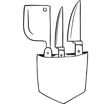 Muursticker koksgereedschap - TenStickers