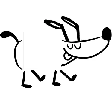 Adhesivo decorativo interruptor perro paseo - TenStickers