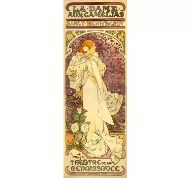 Alfons Mucha muursticker woonkamer - TenStickers