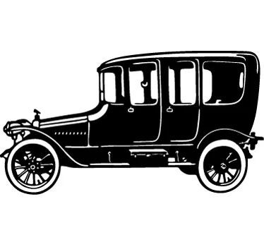 antieke auto sticker - TenStickers