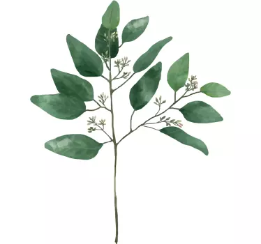 Aquarel eucalyptus plant muursticker - TenStickers