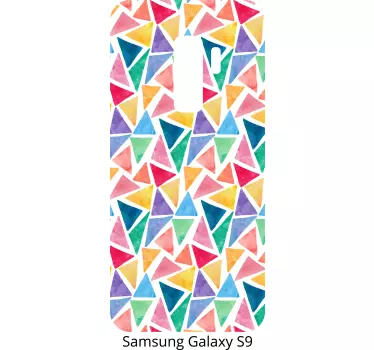 Aquarel mozaïek geometrische telefoonsticker - TenStickers