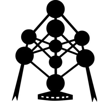 Atomium Brussel sticker - TenStickers