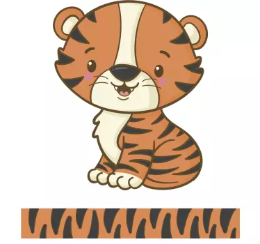 Autostickers schattig tijgertje - TenStickers