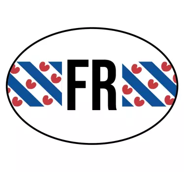 Autostickers Vlag Friesland - TenStickers