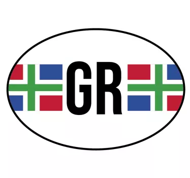 Autostickers vlag Groningen - TenStickers